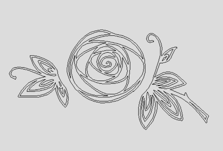 Rose Flower Decal motif