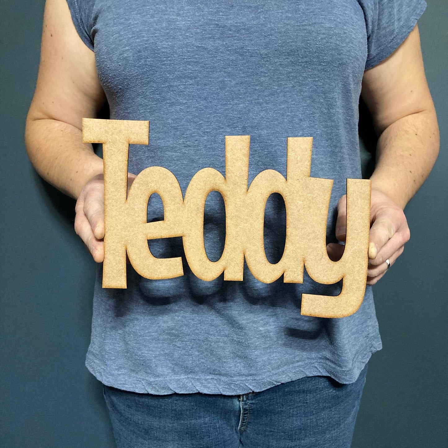 Bold wooden name sign
