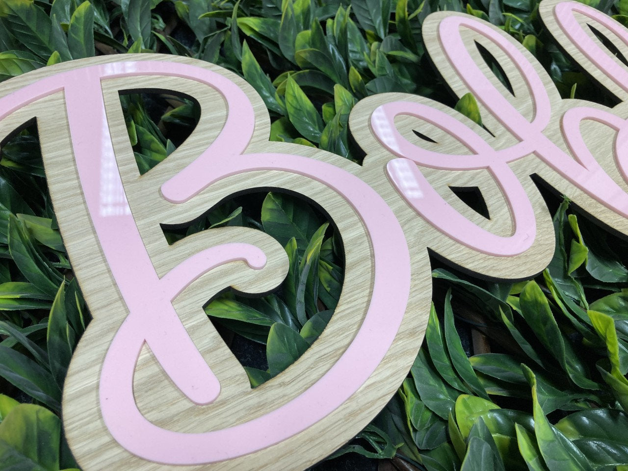 Double layer name sign