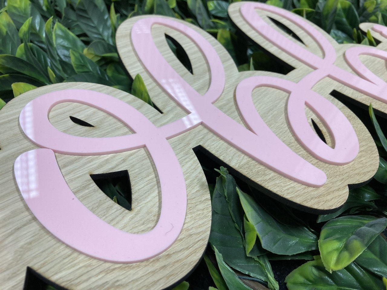 Double layer name sign
