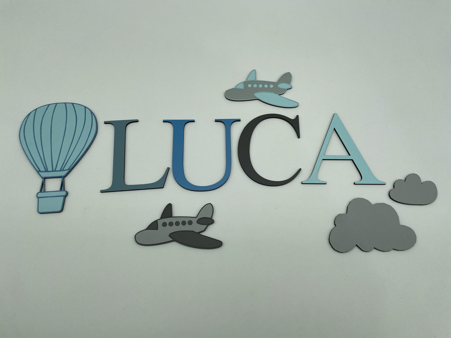 Toy box letter & shape set - hot air balloon