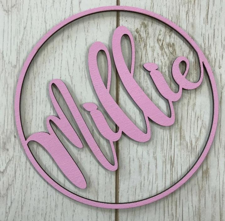 Personalised wooden Name hoop