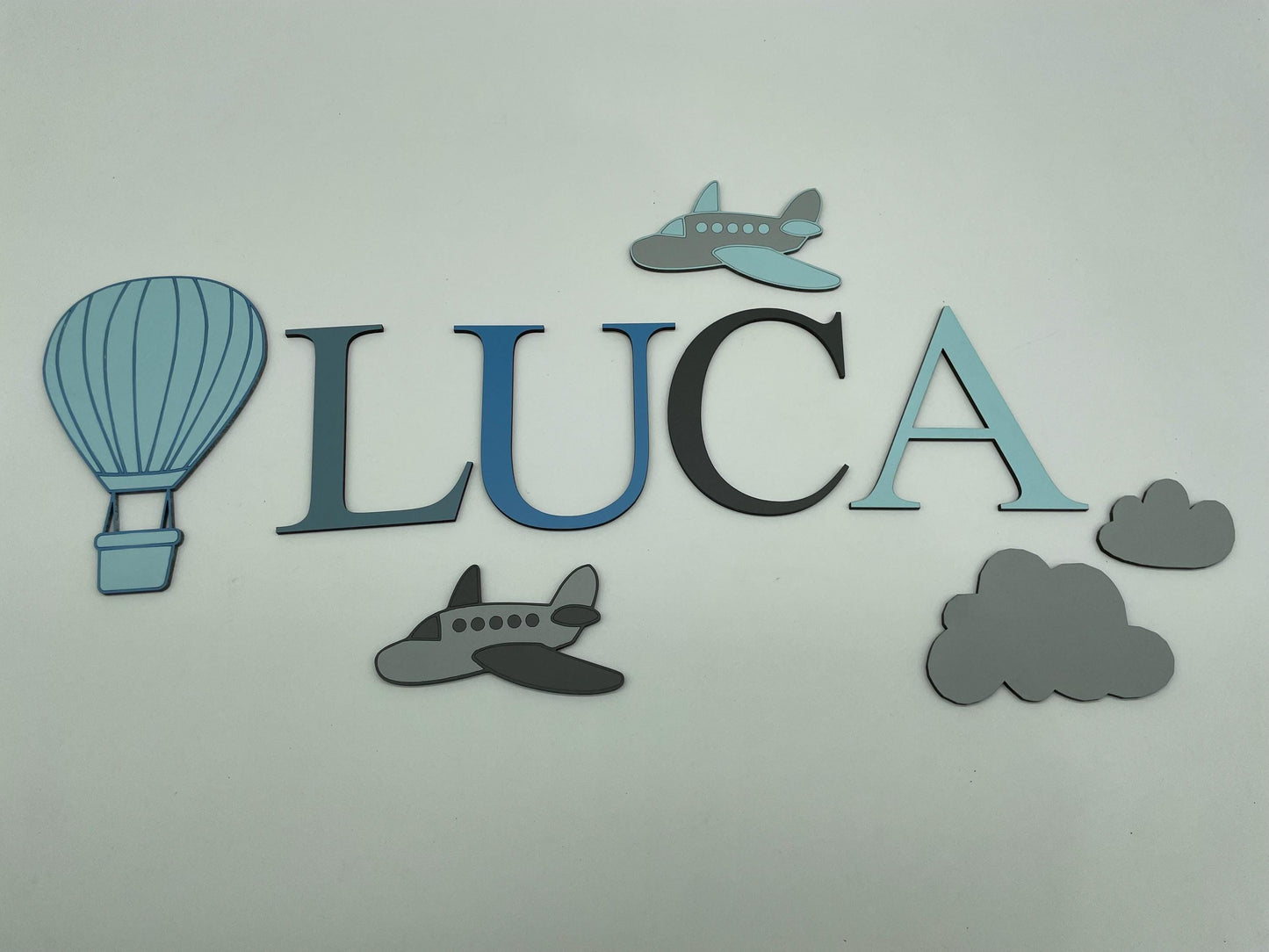 Toy box letter & shape set - hot air balloon