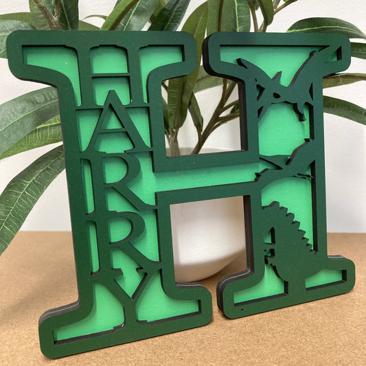 Dinosaur Scene Letter