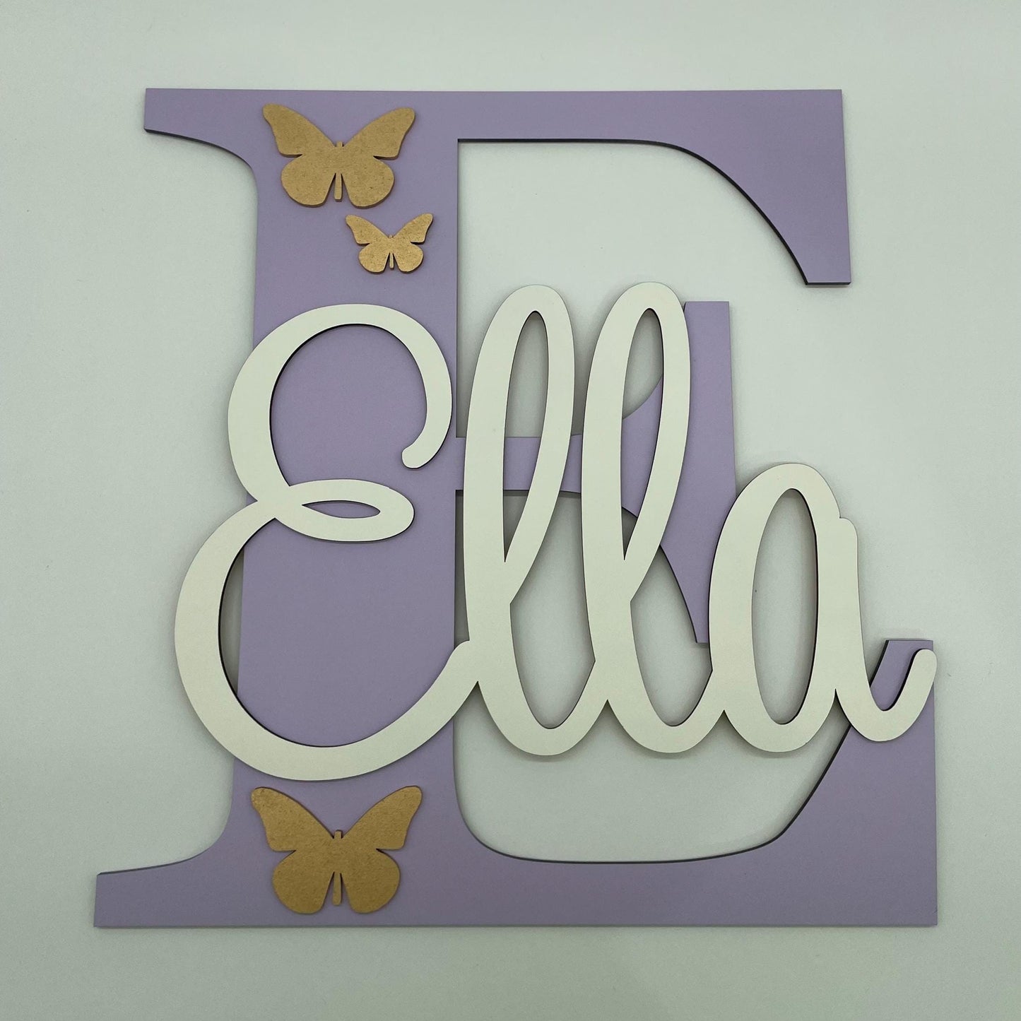 Letter & Name with butterflies