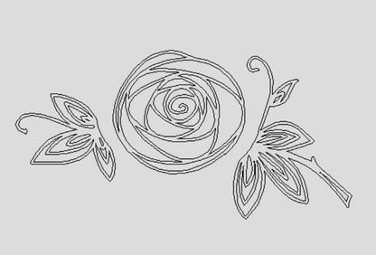 Rose Flower Decal motif