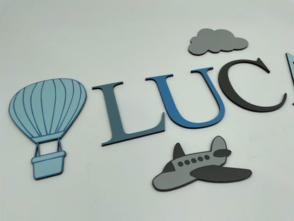 Toy box letter & shape set - hot air balloon