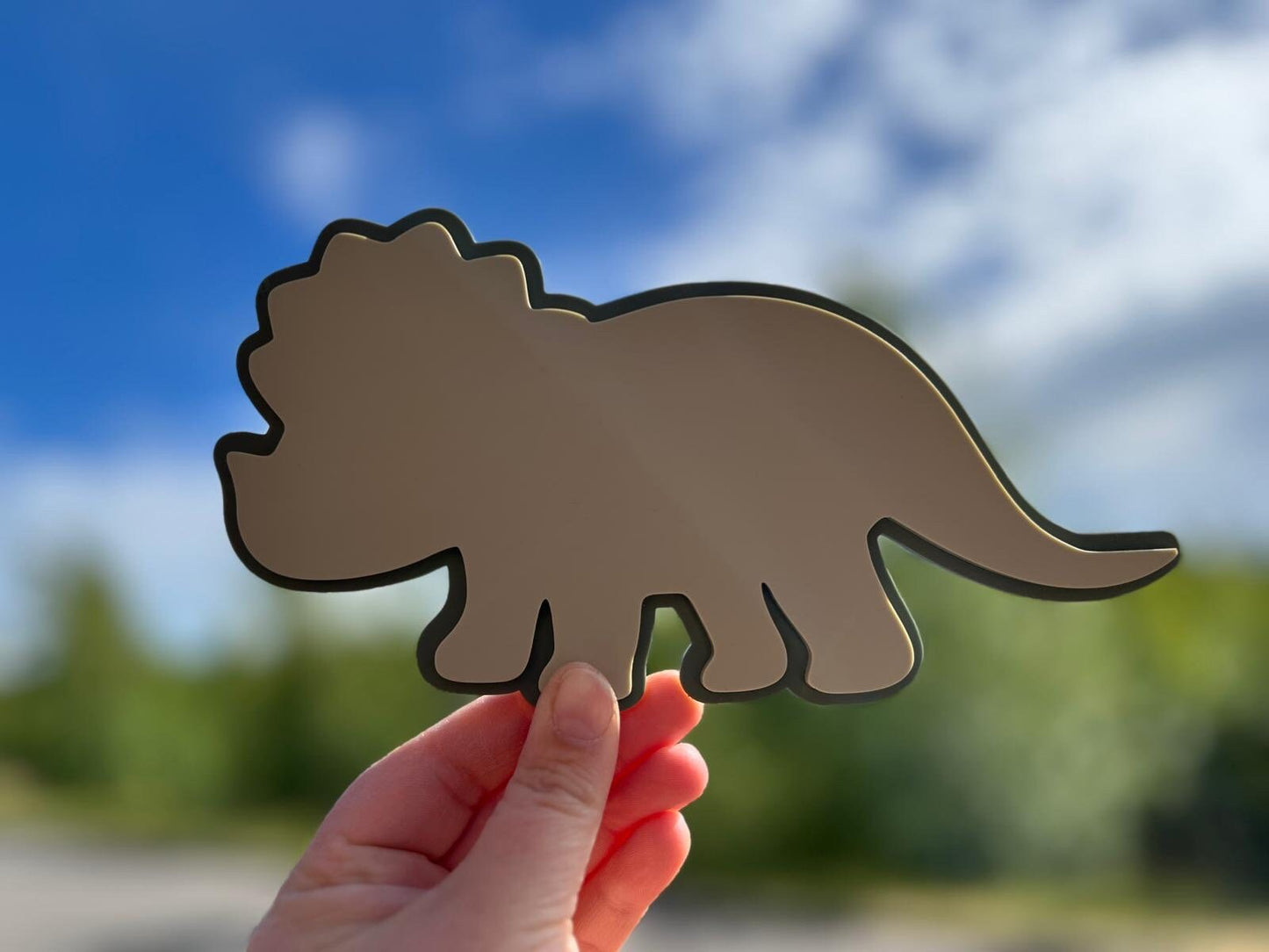 Dinosaur Triceratops Acrylic Shape