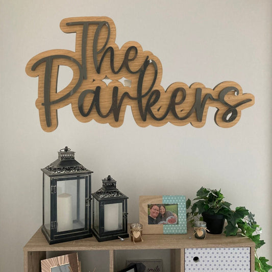 Surname Double layer sign