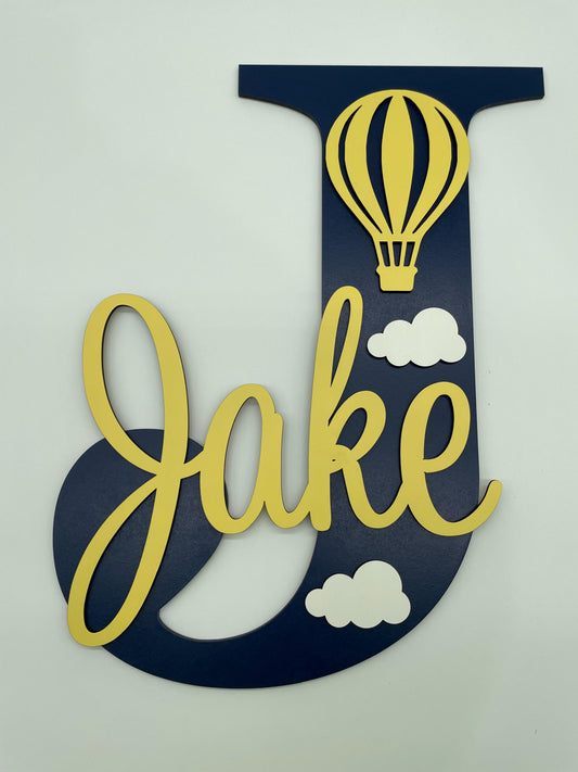 Hot air balloon letter