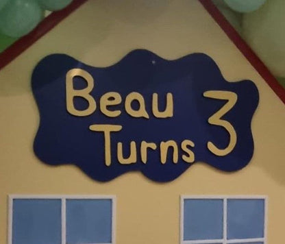 Peppa pig inspired birthday sign