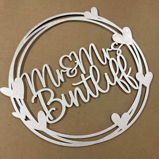 Mr & Mrs Surname Hoop heart