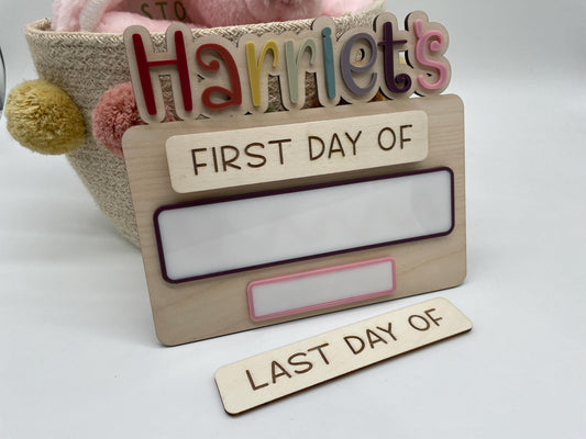 First Day of School Sign