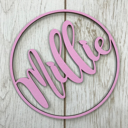Wooden name hoop