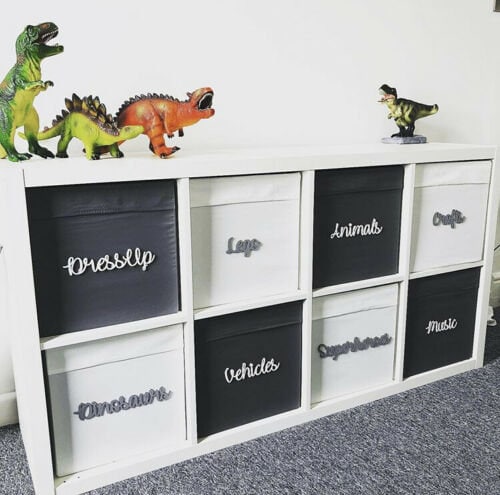 Wooden Kallax Storage Signs