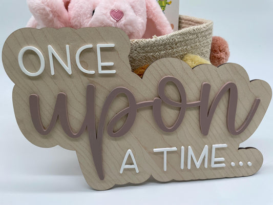 Once Upon a time sign - Dusky Pink