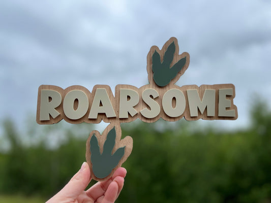 Roarsome dinosaur sign