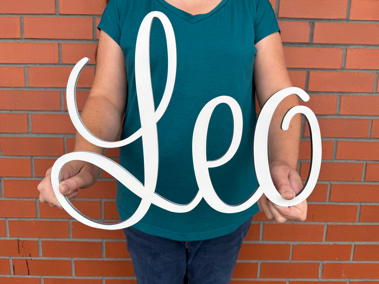 Wooden Name Sign - Jersey Font