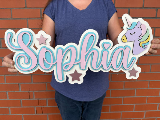Unicorn triple layer sign