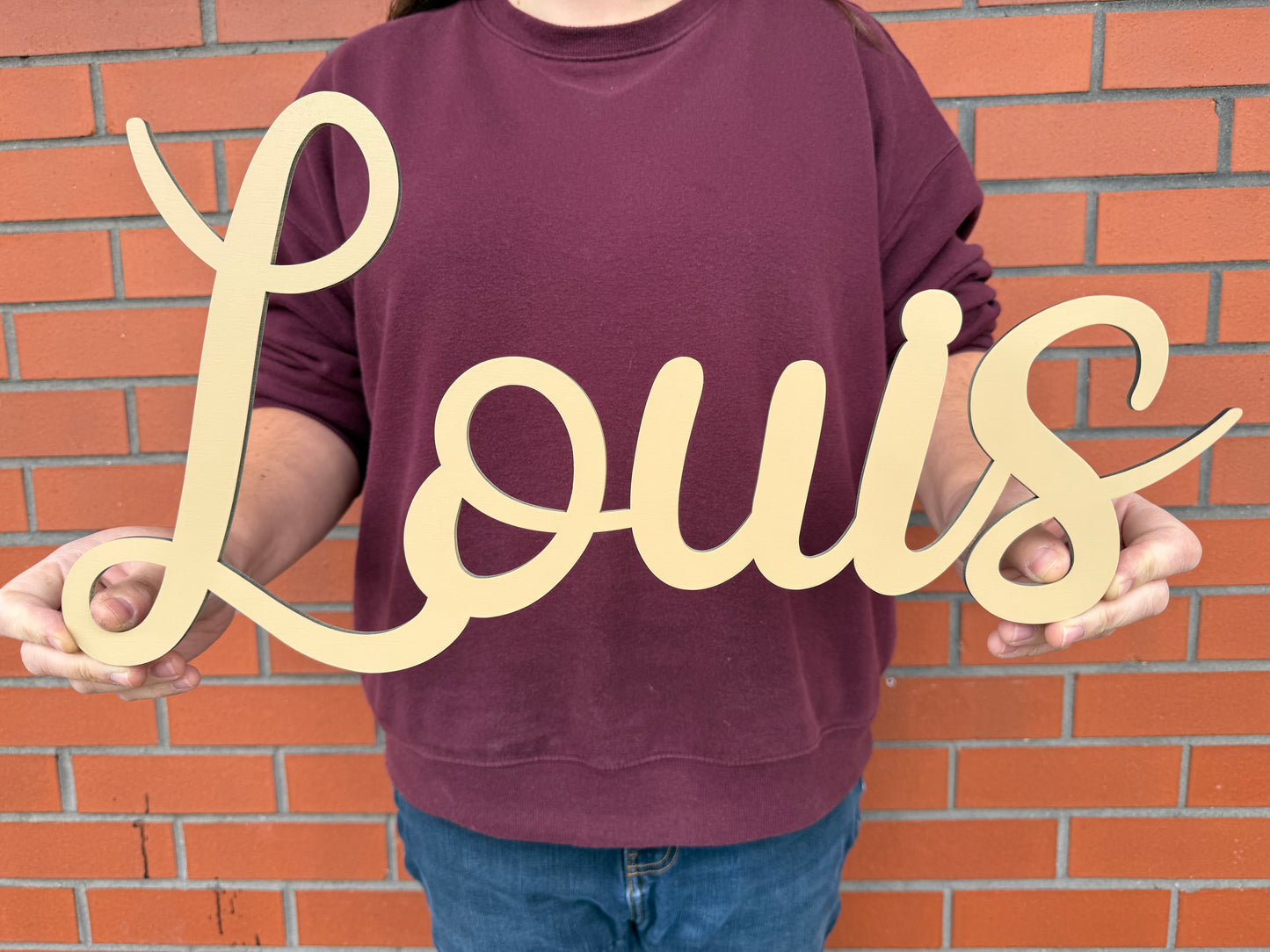 Wooden Name Sign - Forever Font