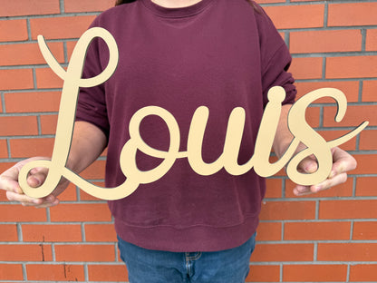 Wooden Name Sign - Forever Font