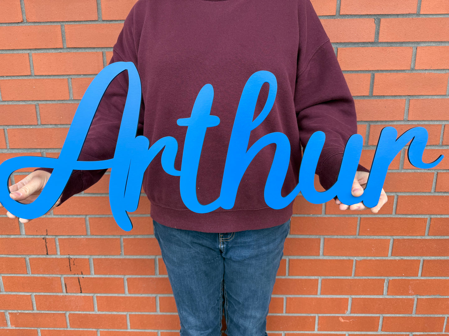 Wooden Name Sign - Forever Font