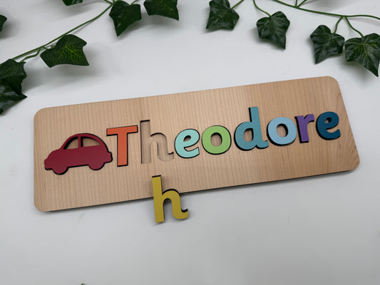 Name jigsaw - Wooden