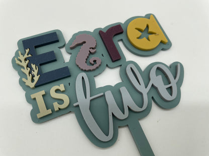 Ocean Sealife cake topper