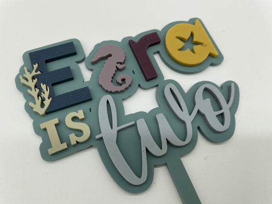 Ocean Sealife cake topper