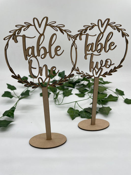Occasion Table Numbers