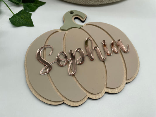 Wooden acrylic pumpkin