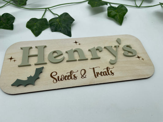 Spooky sweets and treats Sign