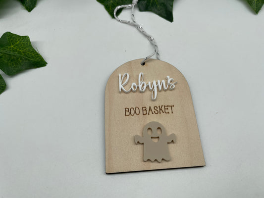 Personalised Boo basket sign