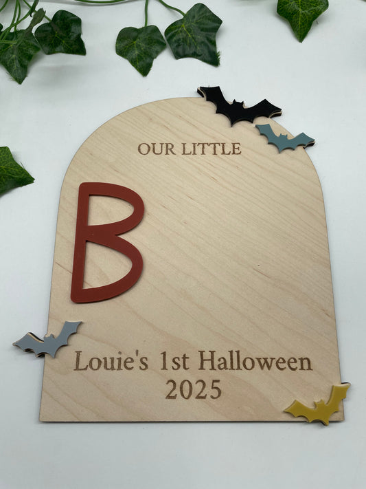 Our little Boo footprint sign
