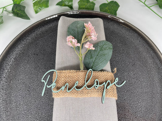 Table place names - Everest font