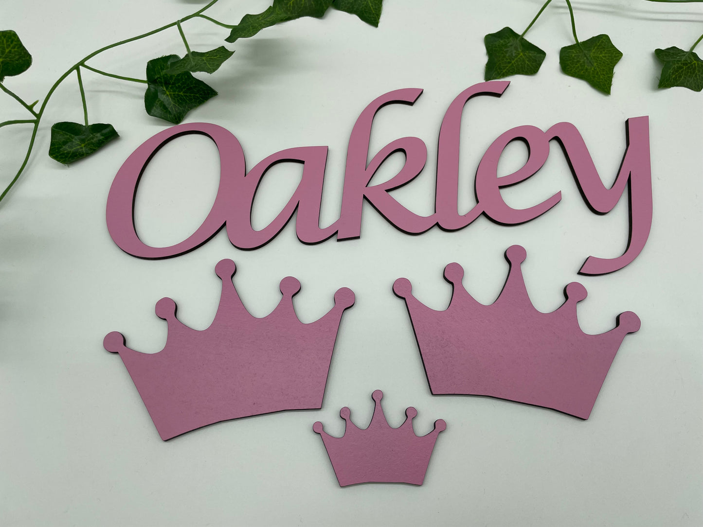 Wooden name with stars - Ideal for Toy Boxes - Script name