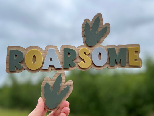 Roarsome dinosaur Sign