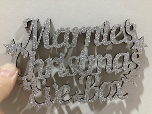 Christmas eve box topper - glitter