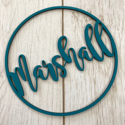 Wooden name hoop