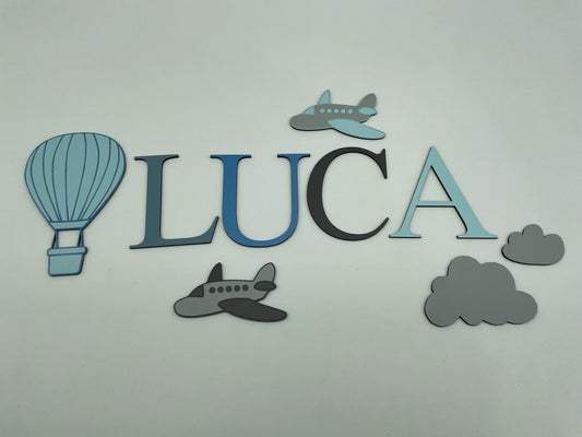Toy box letter & shape set - hot air balloon