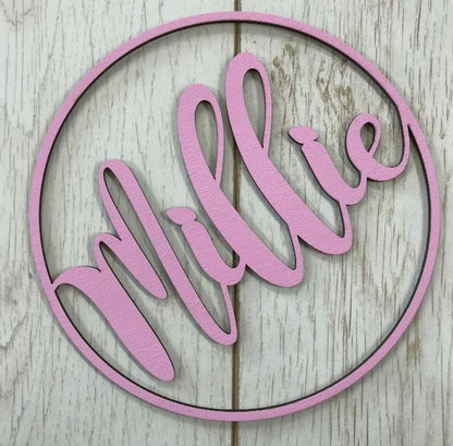 Personalised wooden Name hoop