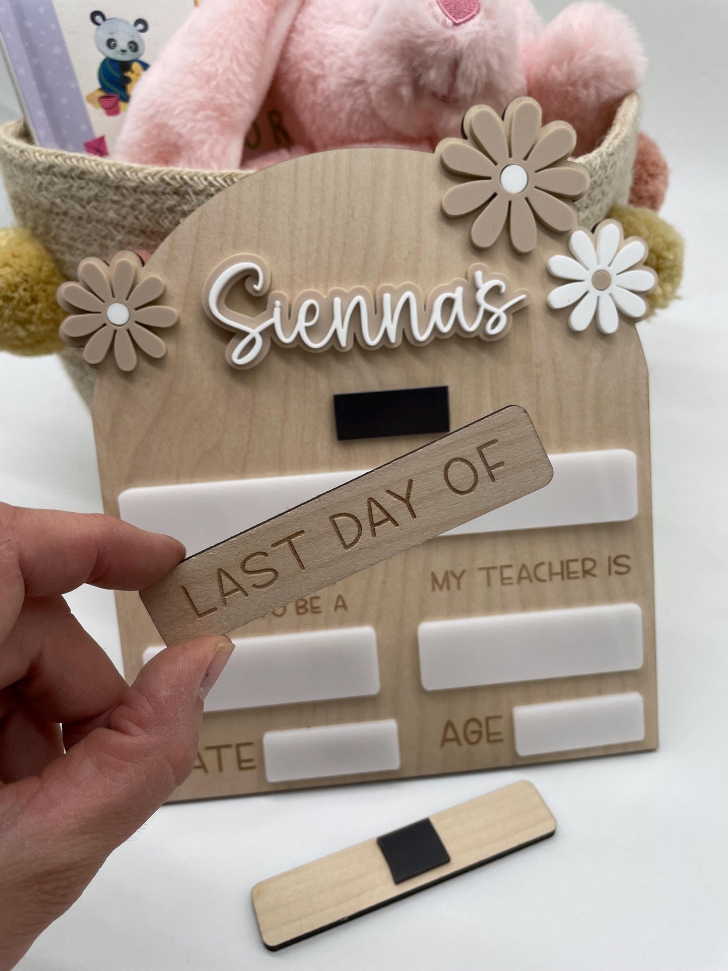 First & Last Day Sign Floral