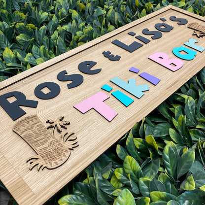 Tiki Cocktail Bar Sign