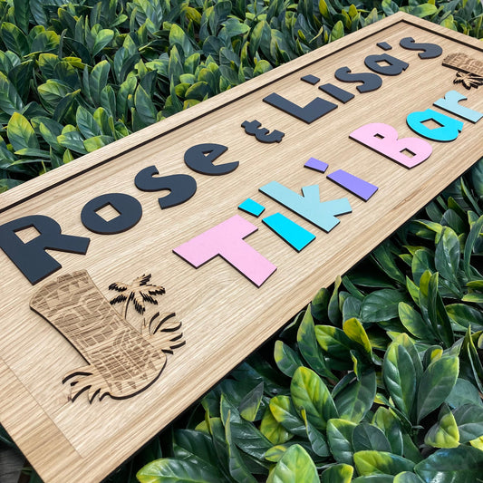 Tiki Cocktail Bar Sign