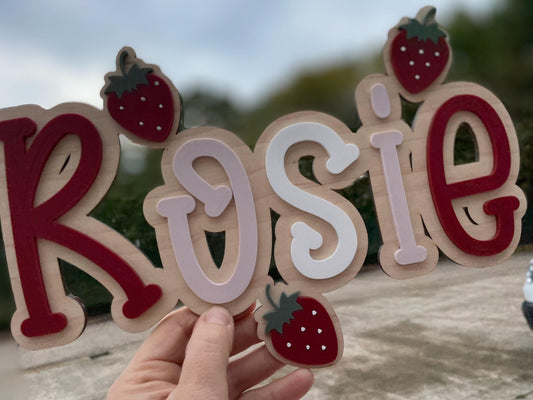 Strawberry name sign