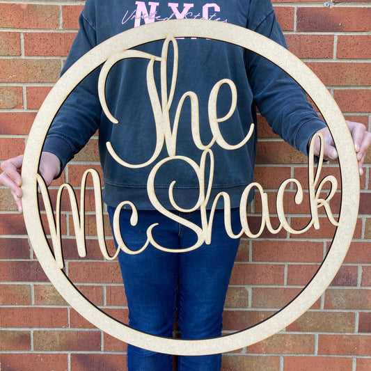 Personalised Wooden Name Hoop
