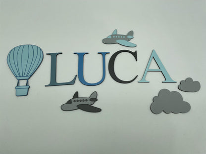 Toy box letter & shape set - hot air balloon