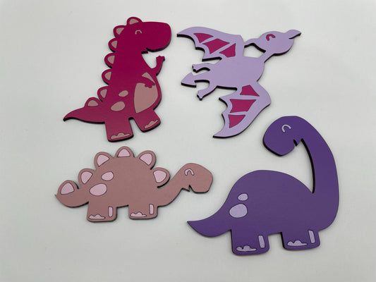 Individual dinosaur shapes (colour customisable)